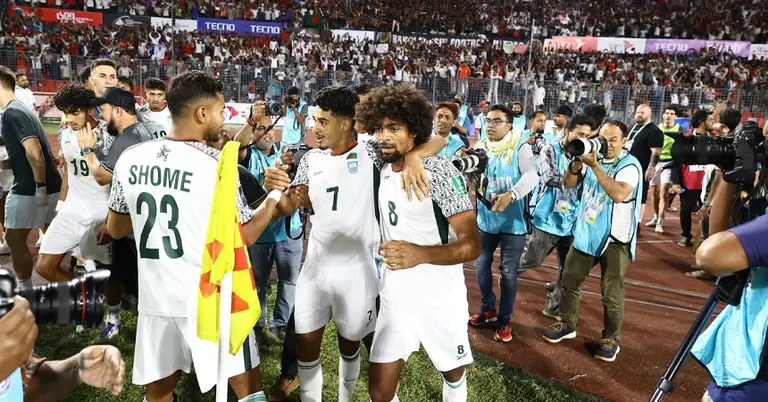 জয়ের পর বাংলাদেশ দল